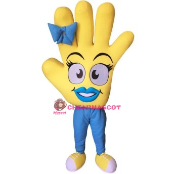 Yellow Hand Mascot Costume