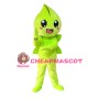 Green Water Drop Mascot Costume