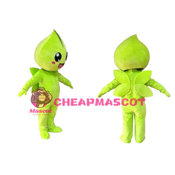 Green Water Drop Mascot Costume