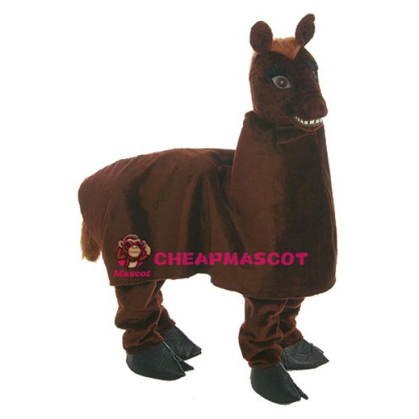 Happy Two Person Horse Mascot Costume