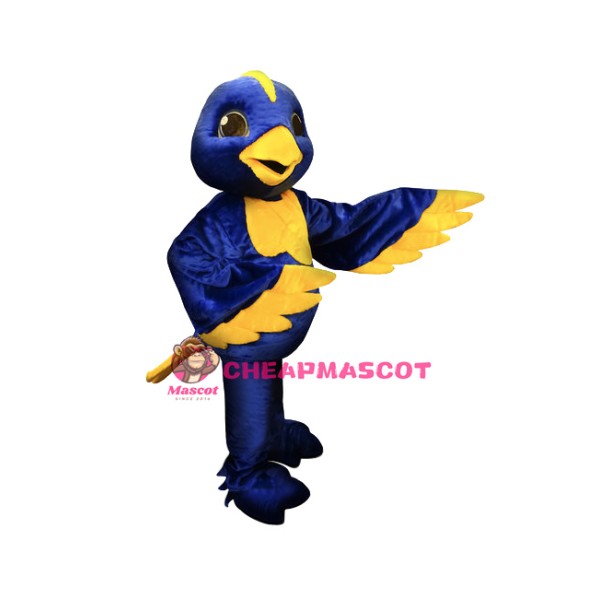 Blue & Yellow Bird Mascot Costume