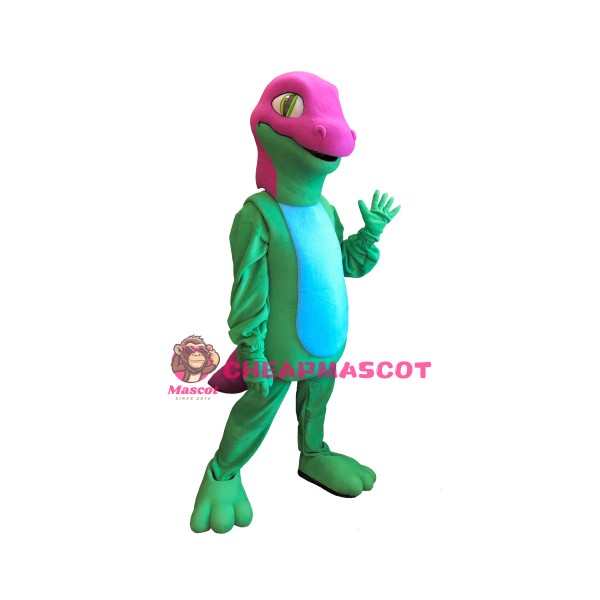Green & Red Lizard Mascot Costume