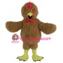 Furry Brown Chicken Mascot Costume