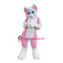 Pink & Blue Husky Dog Mascot Costume