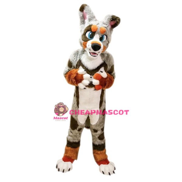 Colorful Husky Dog Mascot Costume
