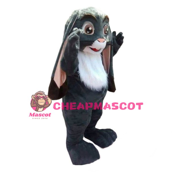 Dark Grey Rabbit Mascot Costume Easter Bunny Mascot Costume