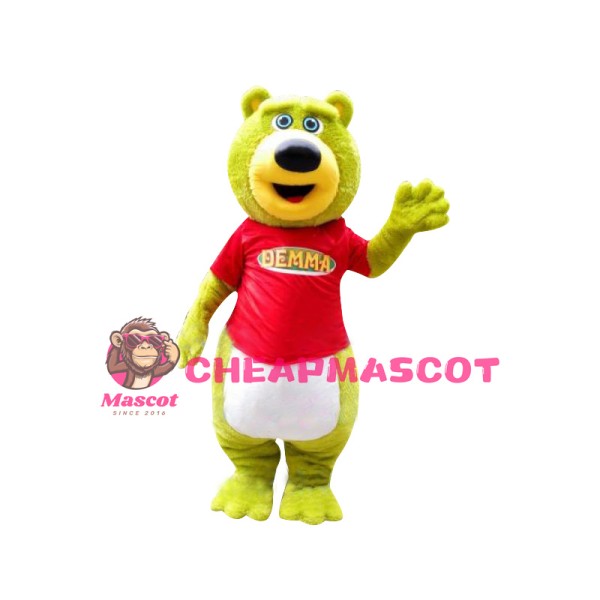 Green Teddy Bear Mascot Costume