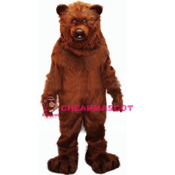 Friendly Grizzly Bear Mascot Costume