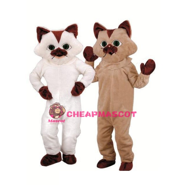 Brown and White Cat Costume Halloween Mascot Costume