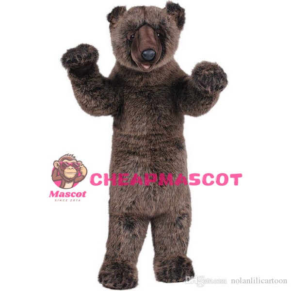 Black Grizzly Bear Mascot Costume