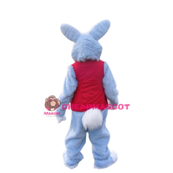 Animal Blue Easter Bunny Mascot Costume