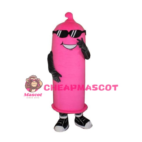 Pink Condom Mascot Costume