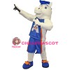 White Mustang Mascot Costume