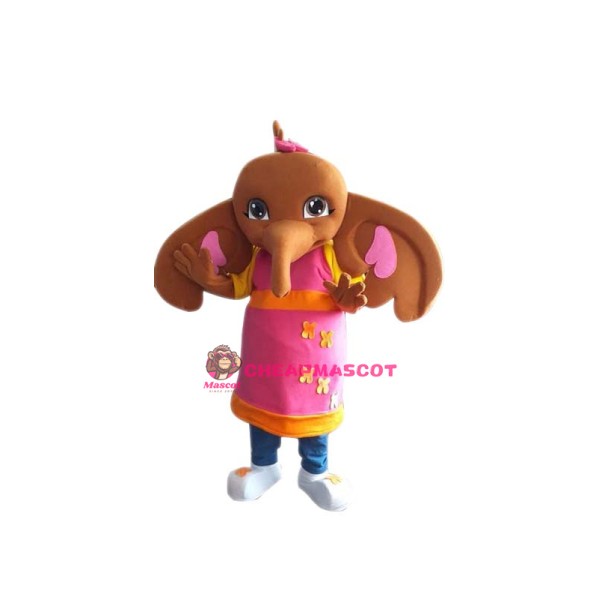 Sula Baby Elephant Brown Mascot Costume