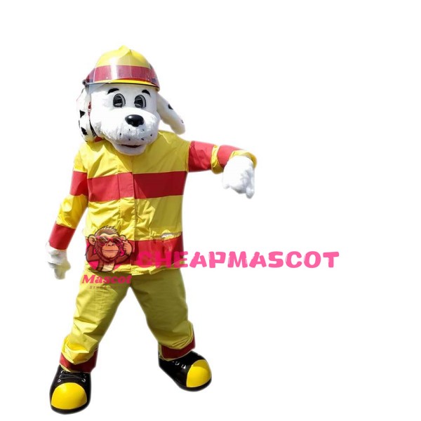 Earnest Fire Dog Mascot Costume