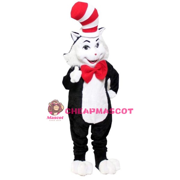 Seuss Cat In The Hat Mascot Costume