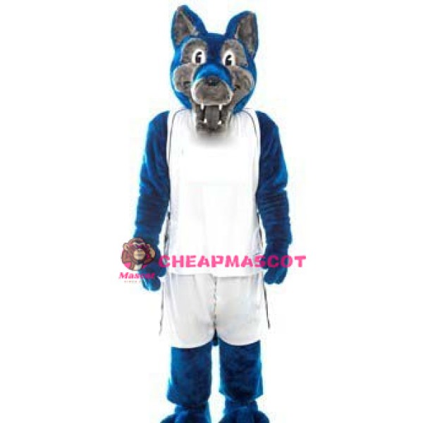 Sport Blue Wolf Mascot Costume