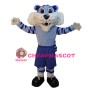 Super Cute Blue Tiger Mascot Costume