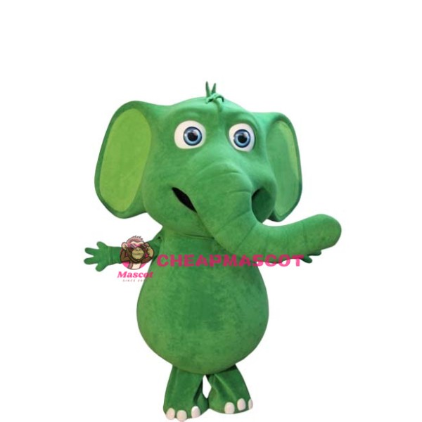 Super Cute Green Elephant Mascot Costume