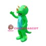 Green Triceratops Dinosaur Mascot Costume