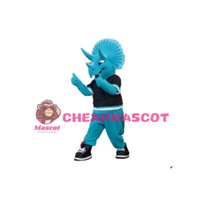 Sport Triceratops Dinosaur Mascot Costume