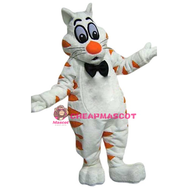 White Fat Cat Mascot Costume
