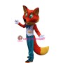 Happy Lightweight Red Fox Mascot Costume
