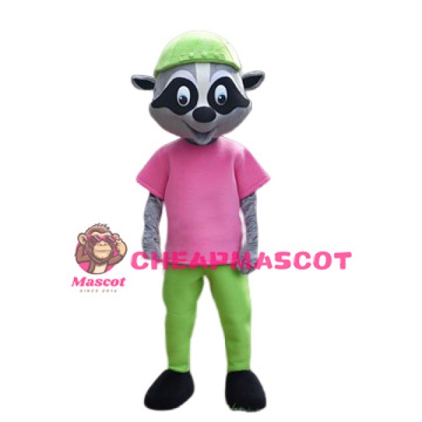Cute School Raccoon Mascot Costume