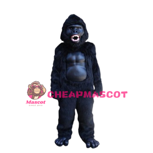 Fierce Black Gorilla Mascot Costume