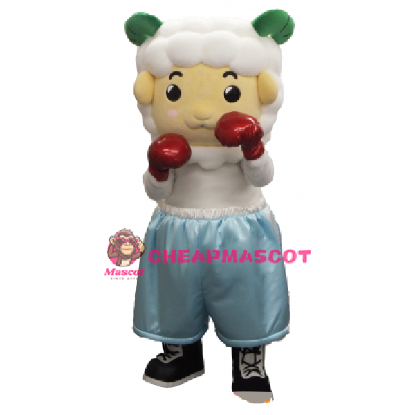 Boxer Sheep Mascot Costume