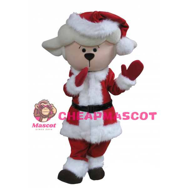 Cute Christmas Sheep Mascot Costume