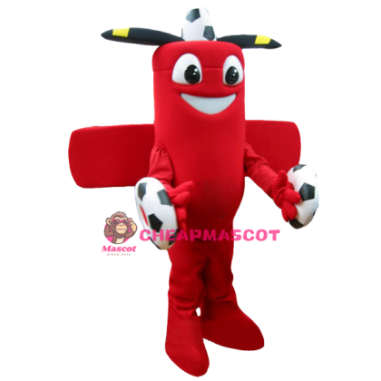 Red Plane Mascot Costume