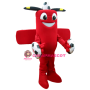 Red Plane Mascot Costume