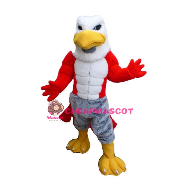 Friendly Power Hawk Mascot Costume