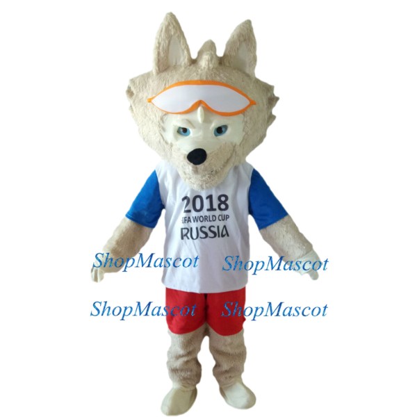 Zabivaka Russia World Cup Wolf Mascot Costume
