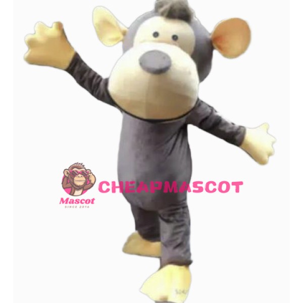Lovely Gray Monkey Mascot Costume
