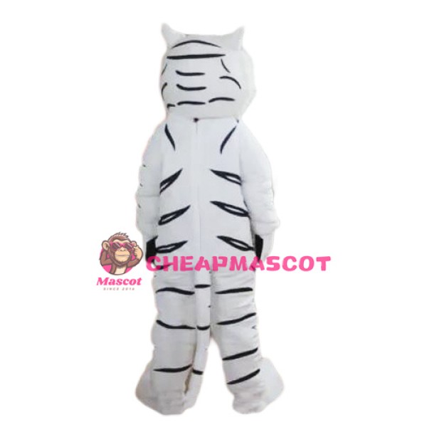 Fierce White Tiger Mascot Costume