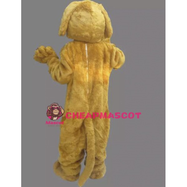 Yellow Lightweight Dog Mascot Costume
