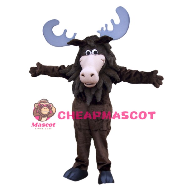 Smiling Moose Mascot Costume