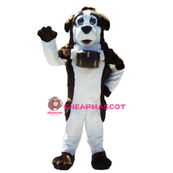 Friendly Saint Bernard Dog Mascot Costume