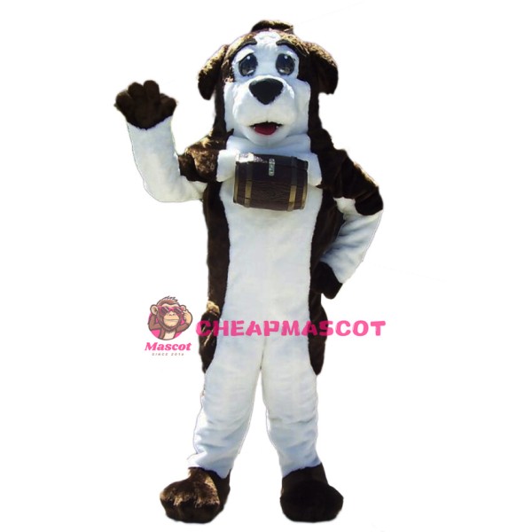 Friendly Saint Bernard Dog Mascot Costume