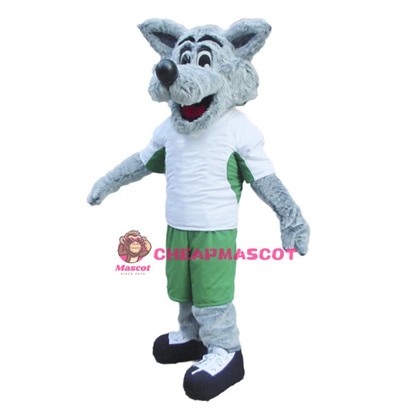 Happy Lightweight Wolf Mascot Costume