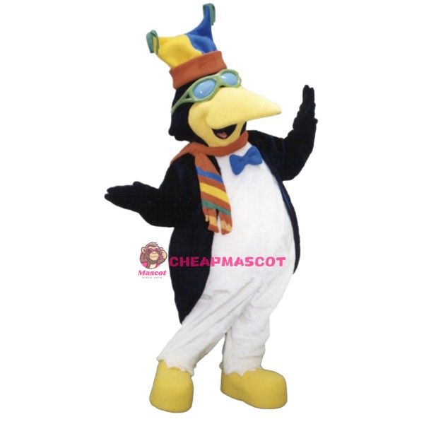 Friendly Christmas Penguin Mascot Costume