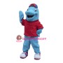 Happy Lightweight Dolphin Mascot Costume