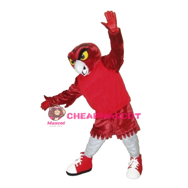 College Red Owl Mascot Costume