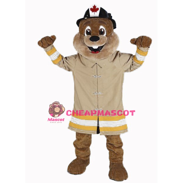 Fire Protection Beaver Mascot Costume