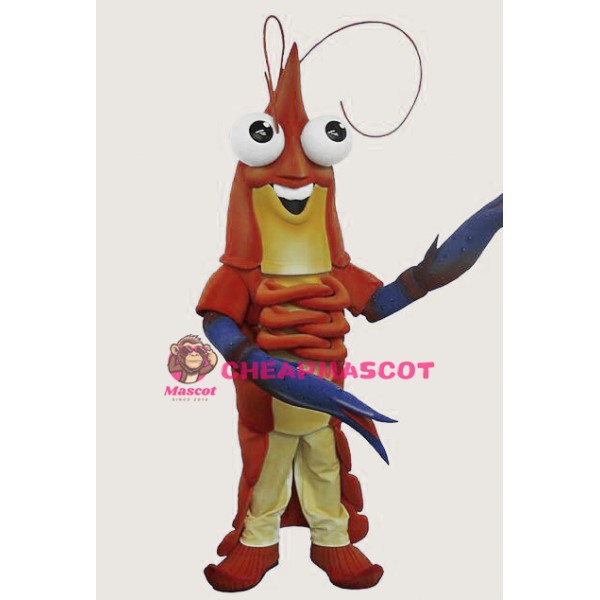 Happy Lightweight Prawn Mascot Costume