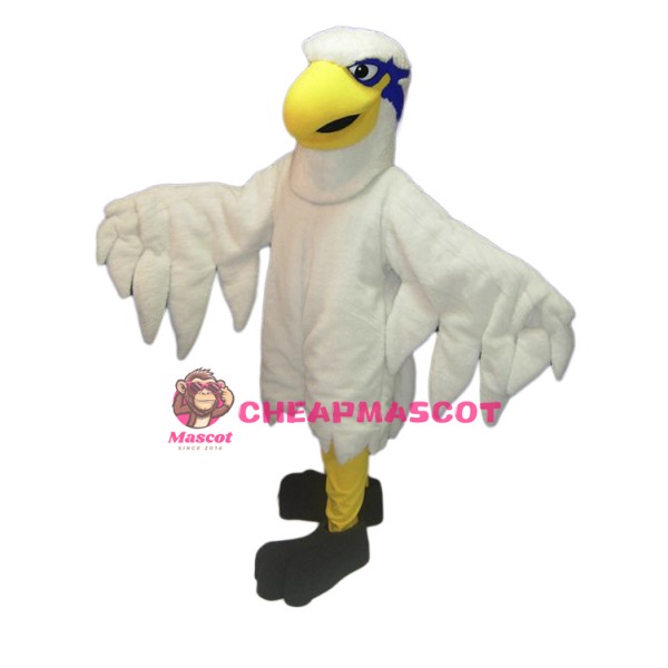 White Lightweight Hawk Mascot Costume