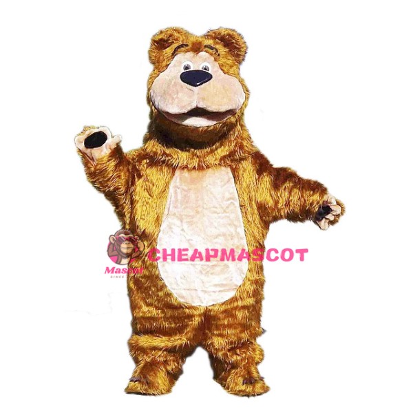 Cute Furry Bear Mascot Costume 