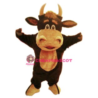 Happy Bull Mascot Costume 